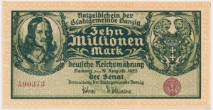 Danzig, 10 million Mark 1923 - without prefix -