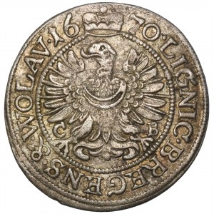 Schlesien, Herzogtum Legnicko-Brzesko-Wołowskie, Krystian Wołowski, 3 Krajcary Brzeg 1670 CB