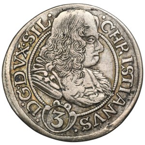 Silesia, Duchy of Liegnitz-Brieg-Wohlau, Christian, 3 Kreuzer Brieg 1670 CB