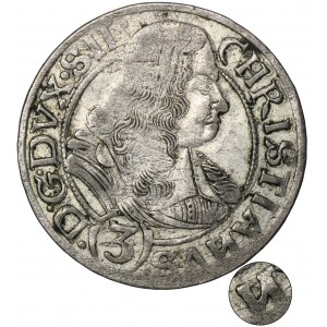 Silesia, Duchy of Liegnitz-Brieg-Wohlau, Christian, 3 Kreuzer Brieg 1668 CB