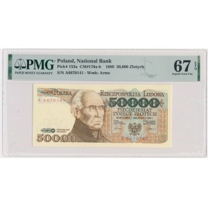 50.000 złotych 1989 - A - PMG 67 EPQ - POSZUKIWANA