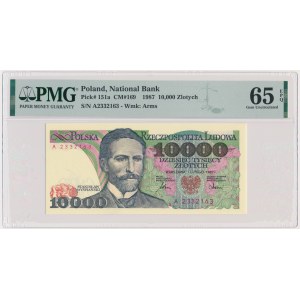 10,000 PLN 1987 - A - PMG 65 EPQ