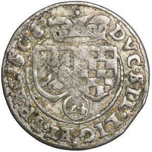 Schlesien, Herzogtum Legnicko-Brzesko-Wołowskie, Jan Krystian Brzeski und Jerzy Rudolf Legnicki, 3 Krajcary Złoty Stok 1608