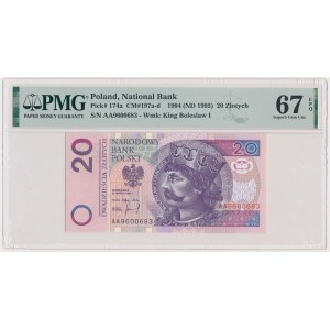 20 Gold 1994 - AA - PMG 67 EPQ