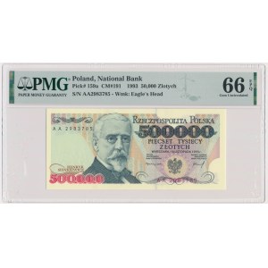 500.000 złotych 1993 - AA - PMG 66 EPQ - POSZUKIWANA