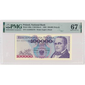 100.000 złotych 1993 - AA - PMG 67 EPQ - POSZUKIWANA