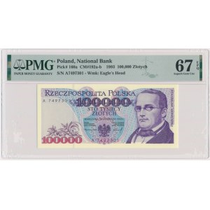 100.000 złotych 1993 - A - PMG 67 EPQ - RZADKA