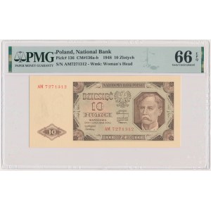 10 złotych 1948 - AM - PMG 66 EPQ