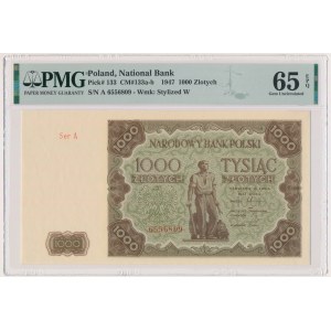 1.000 Gold 1947 - A - PMG 65 EPQ - erste Serie