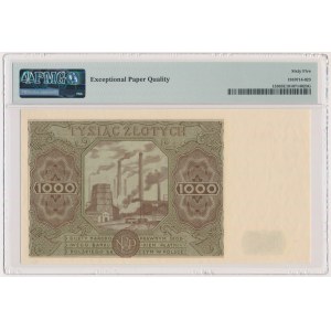 1.000 złotych 1947 - A - PMG 65 EPQ - pierwsza seria