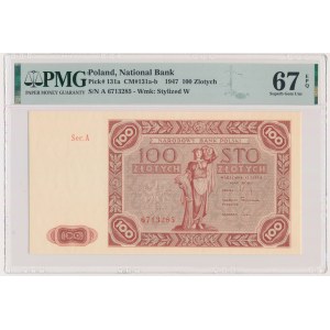 100 Gold 1947 - A - PMG 67 EPQ - erste Serie