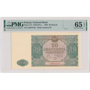 20 złotych 1946 - G - PMG 65 EPQ