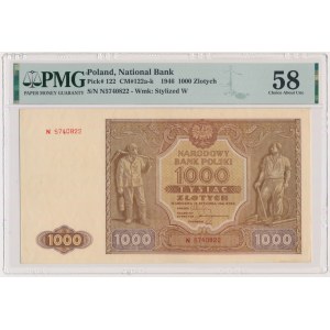 1,000 zloty 1946 - N - PMG 58