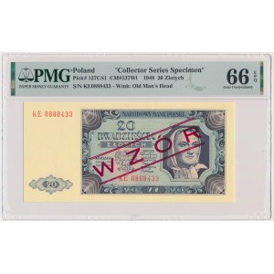 20 złotych 1948 - WZÓR - KE - PMG 66 EPQ