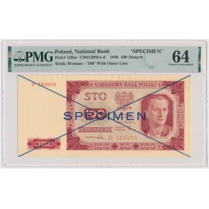 100 Zloty 1948 - SPECIMEN - D - PMG 64