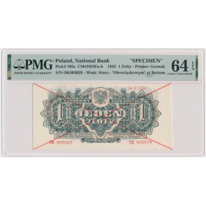 1 złoty 1944 ...owym - WZÓR - OK 803... - PMG 64 EPQ