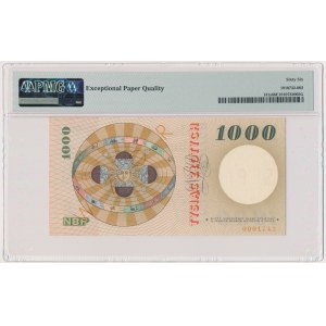 1.000 złotych 1965 - SPECIMEN - A 0000000 - nadruk pomarańczowy - PMG 66 EPQ