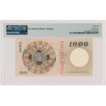 1.000 złotych 1962 - A - PMG 66 EPQ - z doklejonym napisem TYSIĄC ZŁOTYCH - WIELKA RZADKOŚĆ
