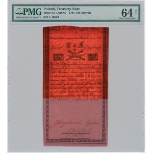 100 Zloty 1794 - C - LARGE ct. HONIG &amp; ZOONEN - PMG 64 - RARITÄT