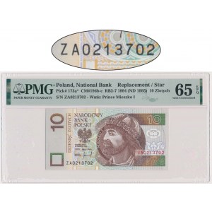 10 złotych 1994 - ZA - PMG 65 EPQ - seria zastępcza