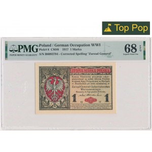 1 Mark 1916 - Allgemein - PMG 68 EPQ - AUSGEZEICHNET