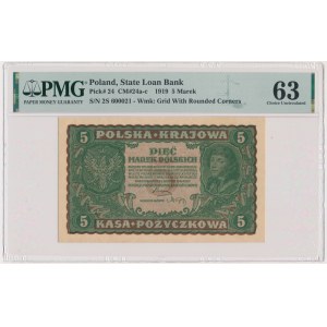 5 Mark 1919 - II Serja S - PMG 63