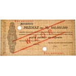 Remittance, 100 million marks 1923 - MODEL - No 0160032 - PMG 55 - MAJOR PERFORMANCE