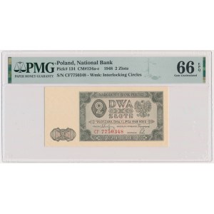 2 złote 1948 - CF - PMG 66 EPQ