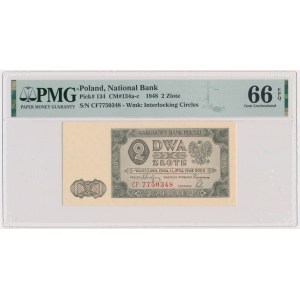 2 Gold 1948 - CF - PMG 66 EPQ