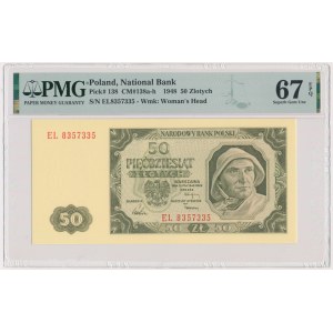 50 złotych 1948 - EL - PMG 67 EPQ