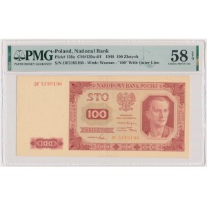 100 złotych 1948 - DF - PMG 58 EPQ