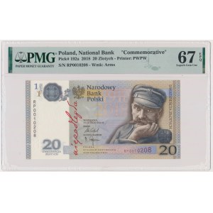 20 Gold 2018 - 100th Anniversary of Independence - PMG 67 EPQ