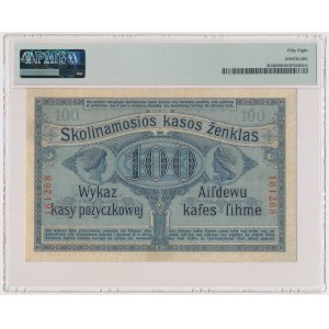 Poznań, 100 rubli 1916 - 6 cyfr - PMG 58 - ZNAKOMITA NOTA