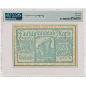 Danzig, 50.000 Mark 1923 - no. 5 digit series with ❊ - PMG 63 EPQ