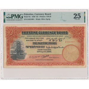 Palestine, 5 Pounds 1939 - PMG 25