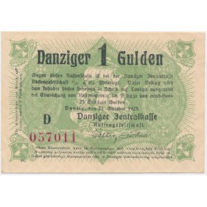 Gdańsk, 1 gulden 1923 - Październik - RZADKI