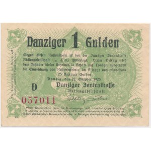 Danzig, 1 Gulden 1923 - Oktober - RARE