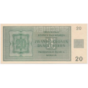 Bohemia and Moravia, 20 Korun 1944 - SPECIMEN -