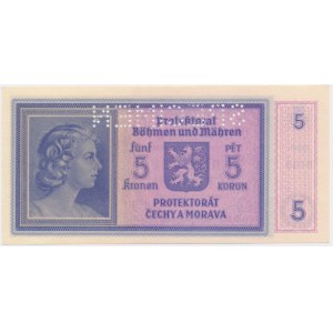 Bohemia and Moravia, 5 Korun (1940) - SPECIMEN -