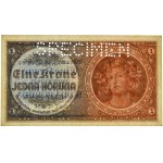 Böhmen und Mähren, 1 Krone (1940) - MODELL -.
