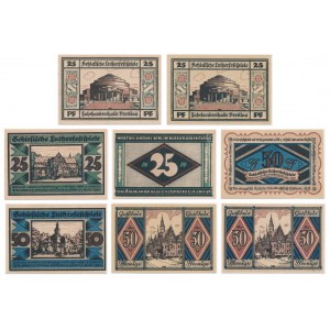 Breslau, set of notgelds 1921 (8 pcs.)