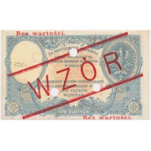 100 złotych 1919 - S.C - WZÓR - BARDZO RZADKI WARIANT