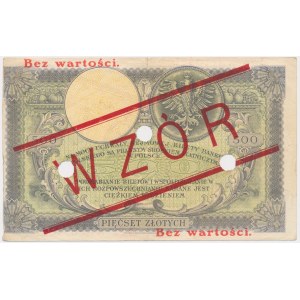 500 złotych 1919 - SA. - WZÓR -