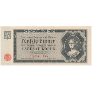 Böhmen und Mähren, 50 Kronen 1940 - MODELL -.