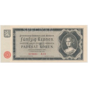 Czechy i Morawy, 50 koron 1940 - WZÓR -