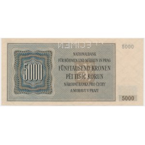 Bohemia and Moravia, 5.000 Korun 1944 - SPECIMEN -