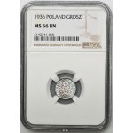 1 penny 1936 - NGC MS66 BN