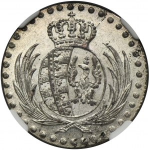 Księstwo Warszawskie, 10 groszy Warszawa 1813 IB - NGC MS62