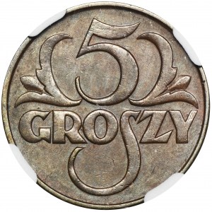 5 groszy 1930 - NGC MS62 BN