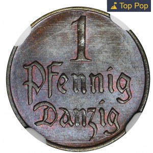 Freie Stadt Danzig, 1 Fenig 1923 - NGC MS66 BN